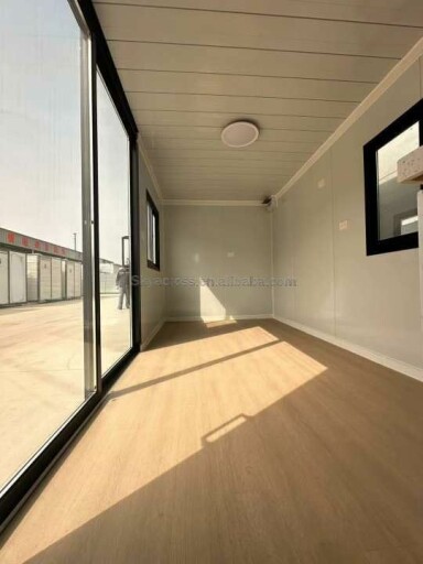 Luxurious living space showcasing the interior of the container home.