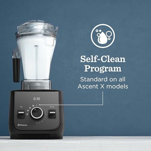 Blender with self-clean program feature