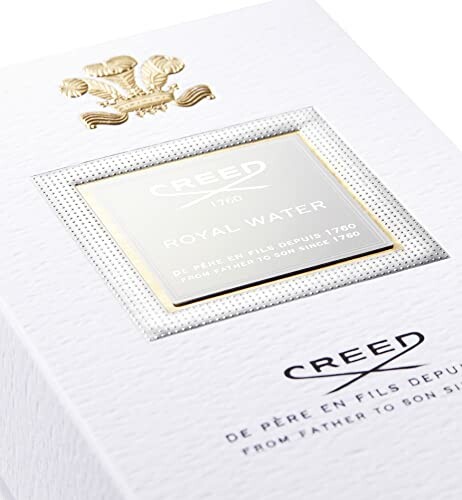 Creed Royal Water perfume box with logo and text.