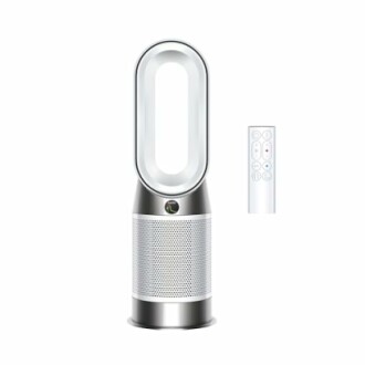 Dyson air purifier with remote control.