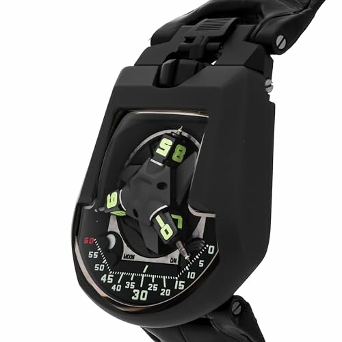 Futuristic black watch with unique design