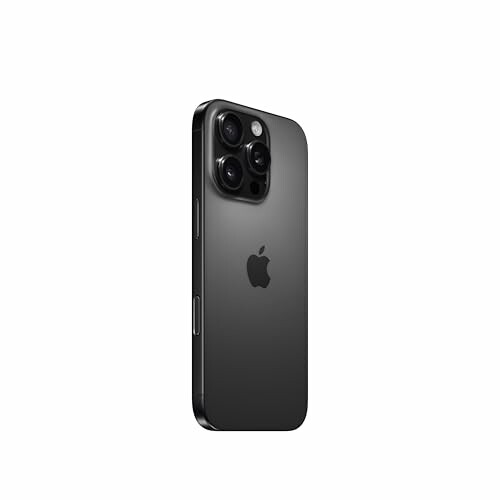 Black iPhone showing rear camera and Apple logo