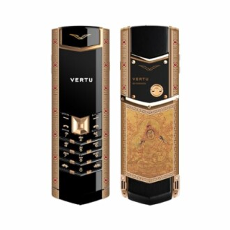 VERTU Signature V Thang-Ka Pure Gold Luxury Business Mobile Phone
