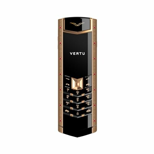 Vertu luxury mobile phone with gold accents