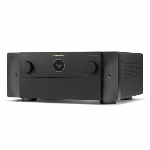 Marantz audio receiver with black finish and control knobs