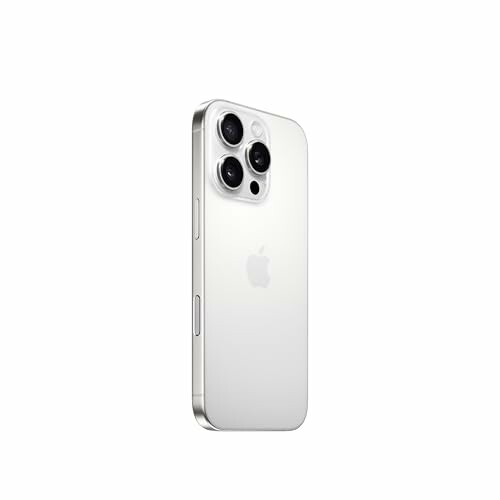 Silver smartphone with triple camera on back