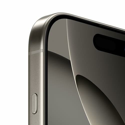 Close-up of a smartphone with a metallic edge and display