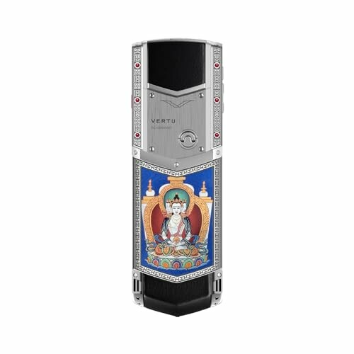 Luxury Vertu phone with intricate Buddha design
