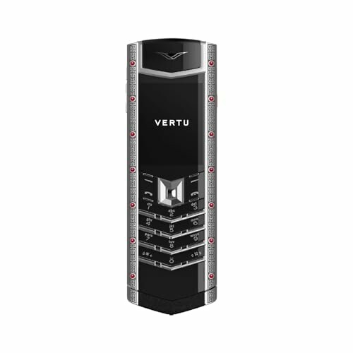 Luxury Vertu Signature mobile phone with sleek black design